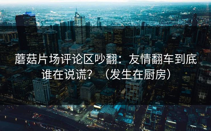 蘑菇片场评论区吵翻：友情翻车到底谁在说谎？（发生在厨房）-第1张图片-麻豆传媒资源聚合中心