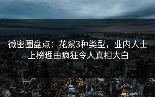 微密圈盘点：花絮3种类型，业内人士上榜理由疯狂令人真相大白