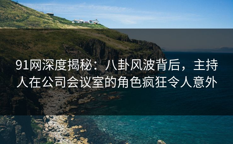 91网深度揭秘：八卦风波背后，主持人在公司会议室的角色疯狂令人意外-第1张图片-麻豆传媒资源聚合中心